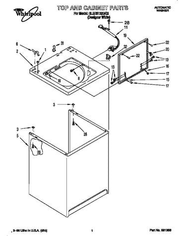 Top and cabinet