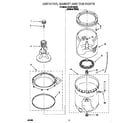 Whirlpool 6LBR5132BQ2 agitator, basket and tub diagram