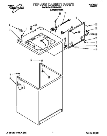 Top and cabinet