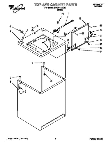 Top and cabinet