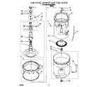 Whirlpool 6RAB5132EW1 agitator, basket and tub diagram
