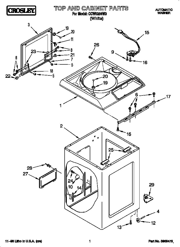 Top and cabinet