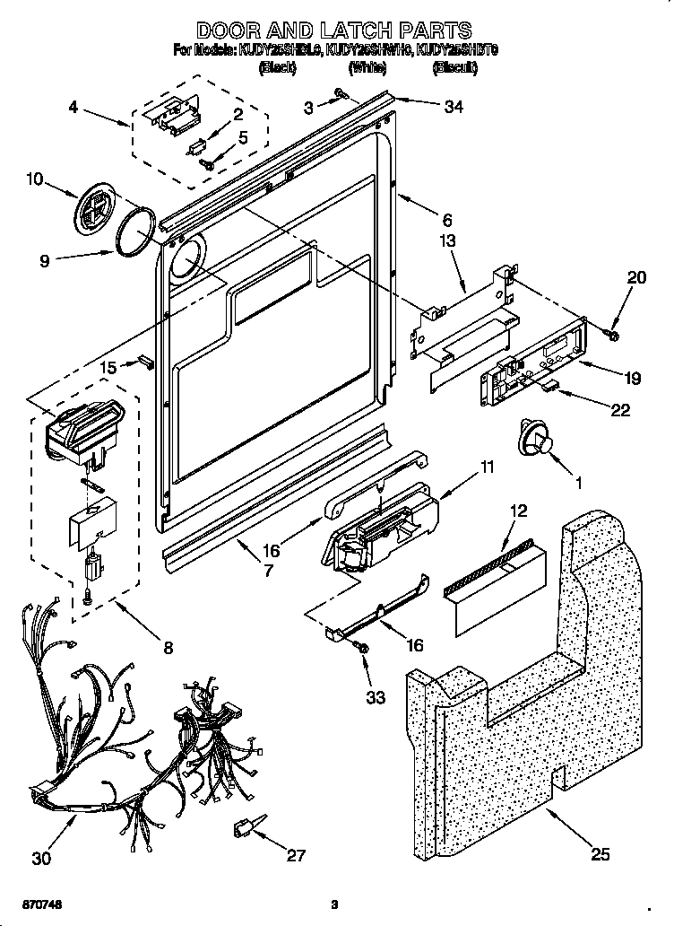 Door and latch