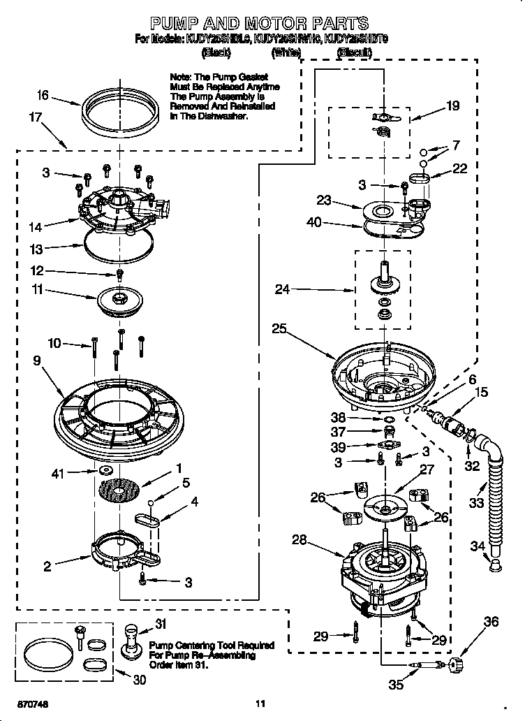 Pump and motor