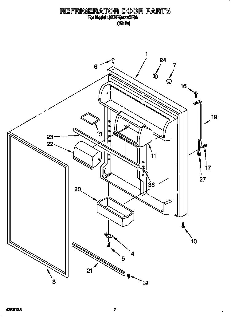 Refrigerator door
