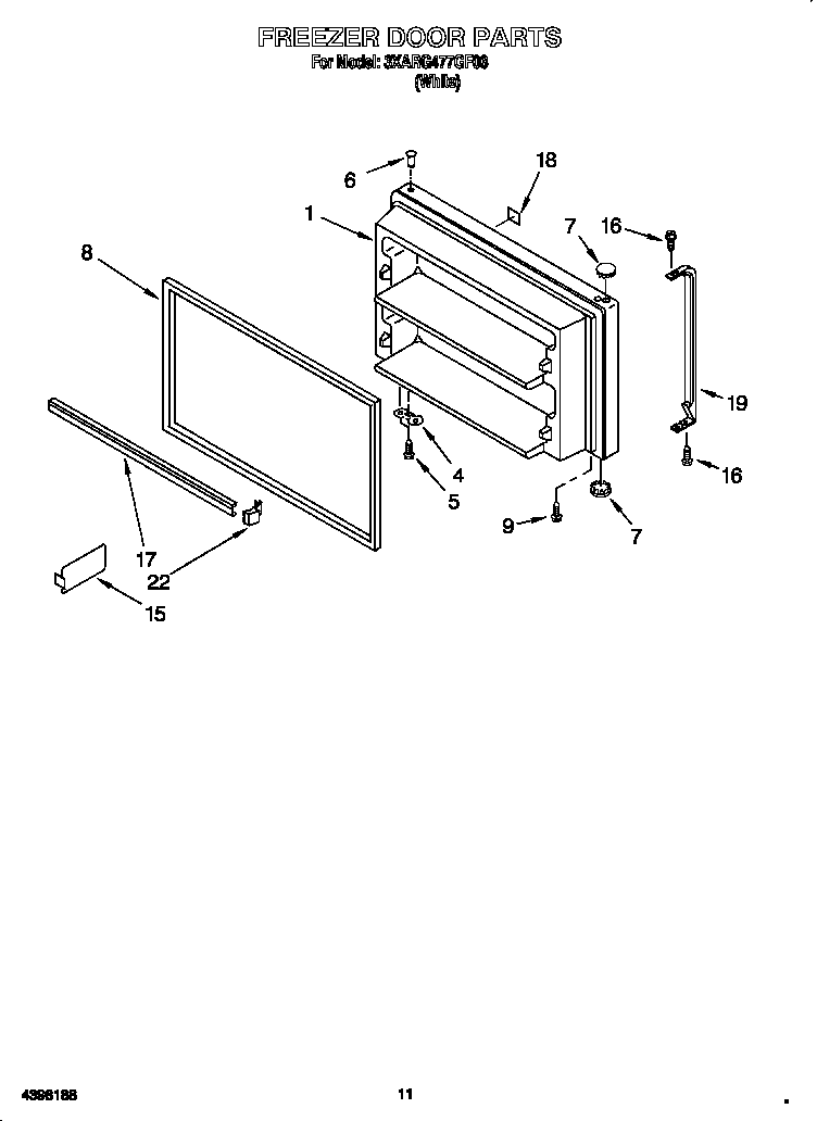 Freezer door