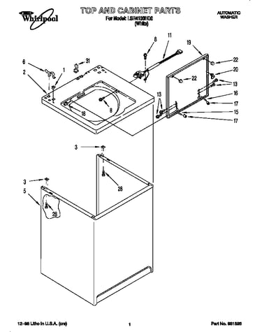 Top and cabinet
