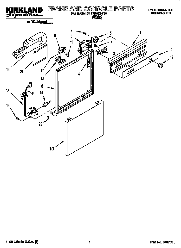 Frame and console