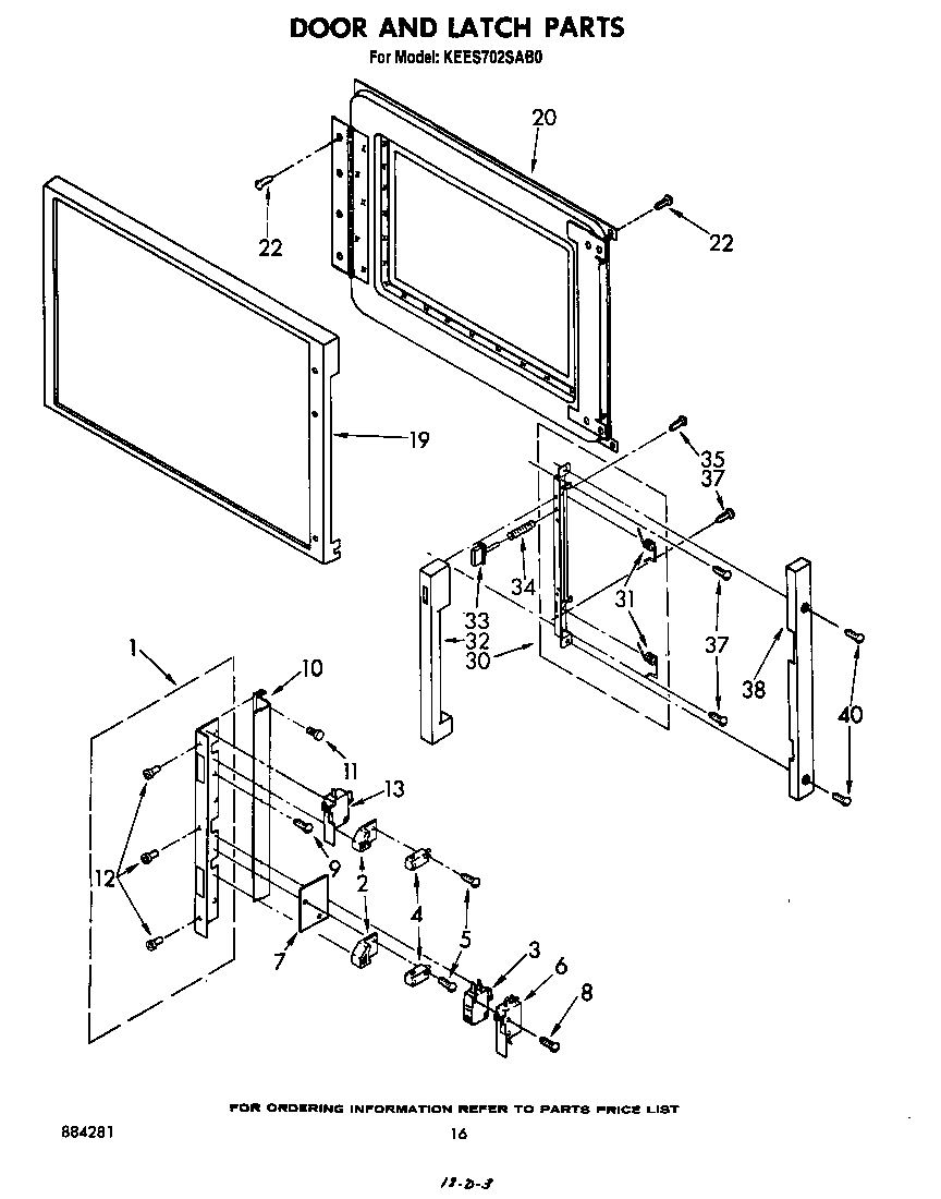 Door and latch