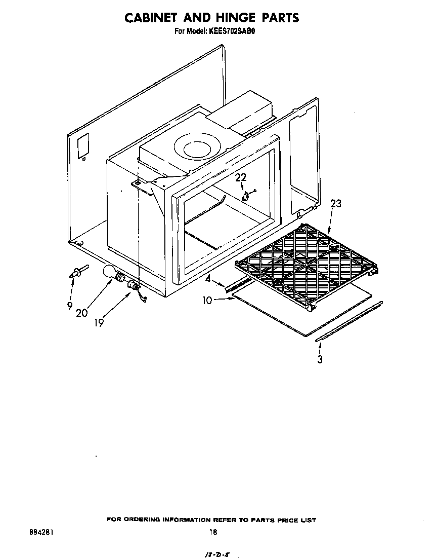 Cabinet and hinge