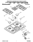 Cooktop, burner, grate