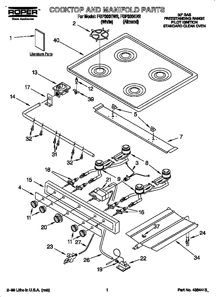 Cooktop & manifold