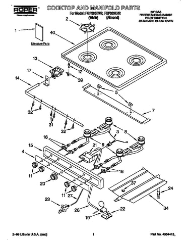 Cooktop & manifold