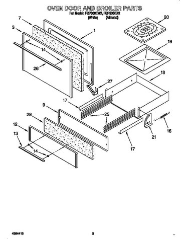 Oven door & broiler