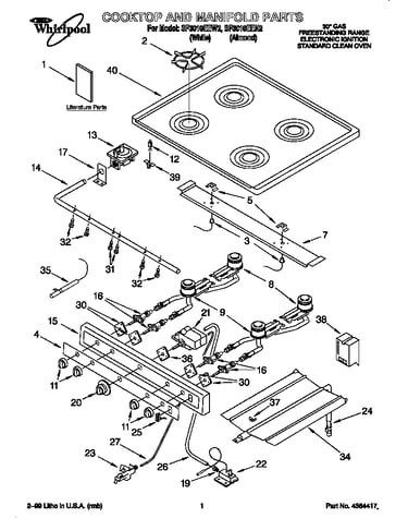 Cooktop & manifold