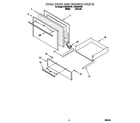 Whirlpool RF3010XEN1 oven door & drawer diagram
