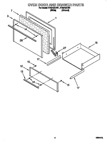 Oven door & drawer