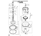 Kirkland SAWS800HQ0 agitator, basket and tub diagram