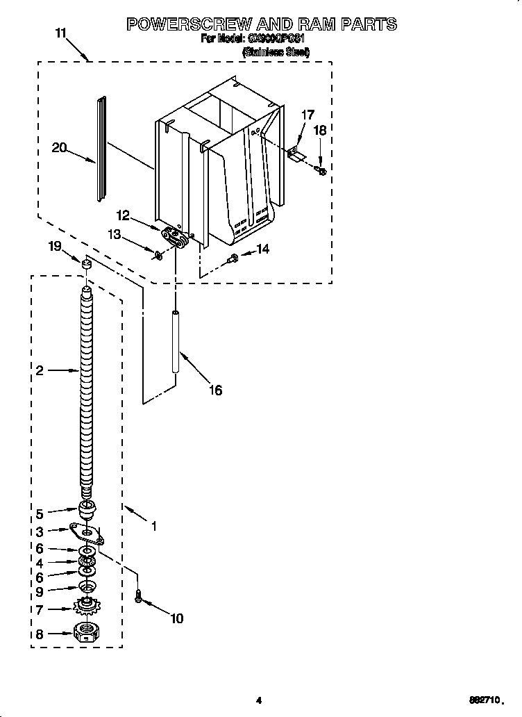 Powerscrew and ram