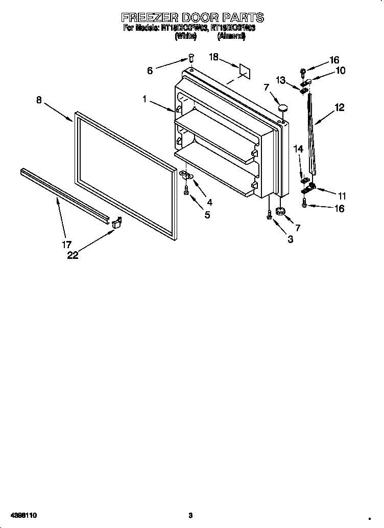 Freezer door