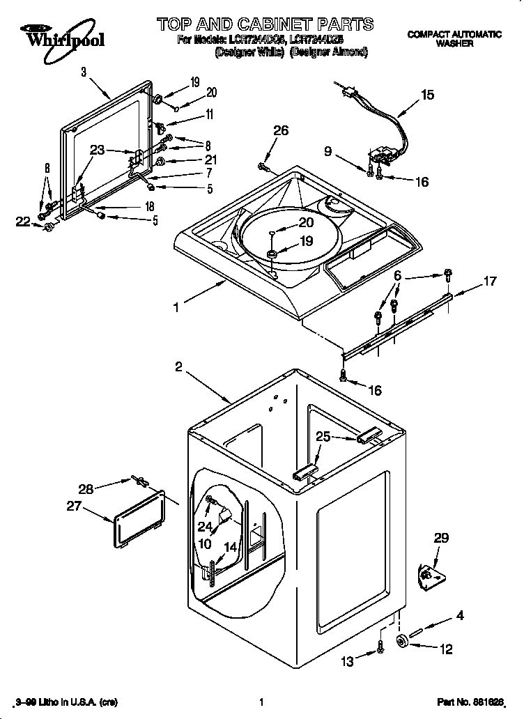 Top and cabinet
