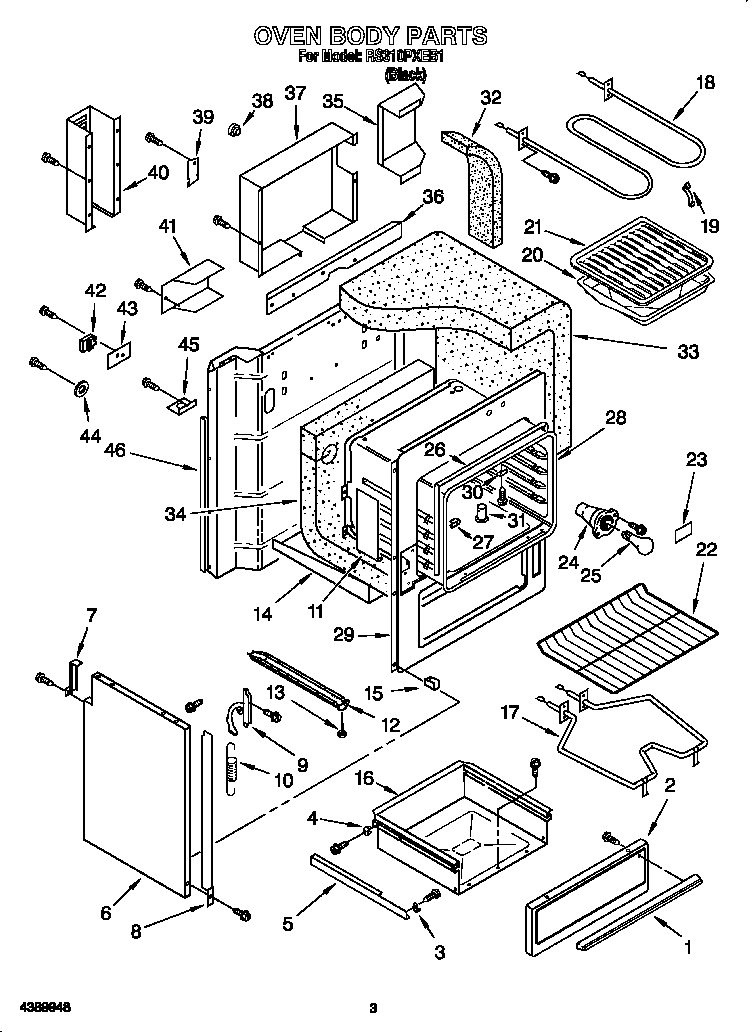 Oven body