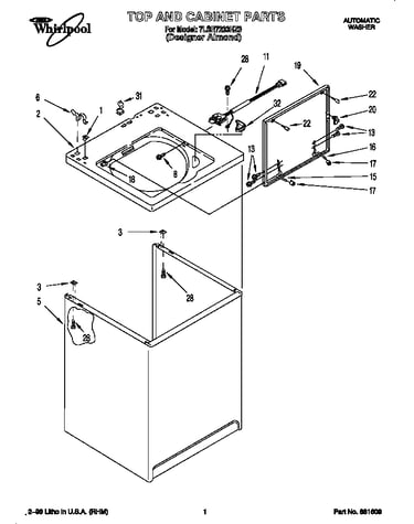 Top and cabinet
