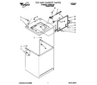 Whirlpool 7LSR8244HQ0 top and cabinet diagram
