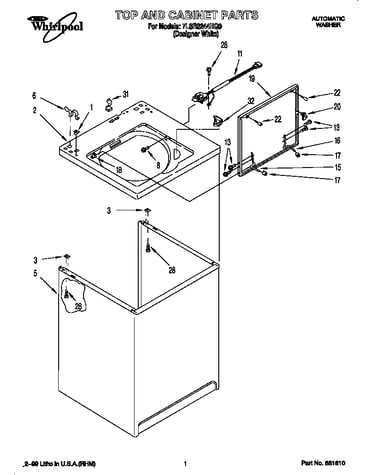 Top and cabinet