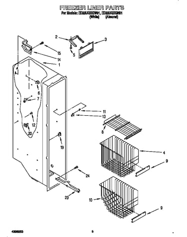 Freezer liner parts