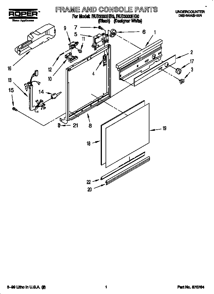 Frame and console