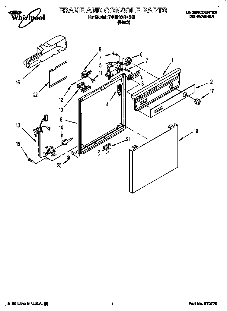 Frame and console
