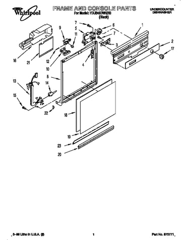 Frame and console