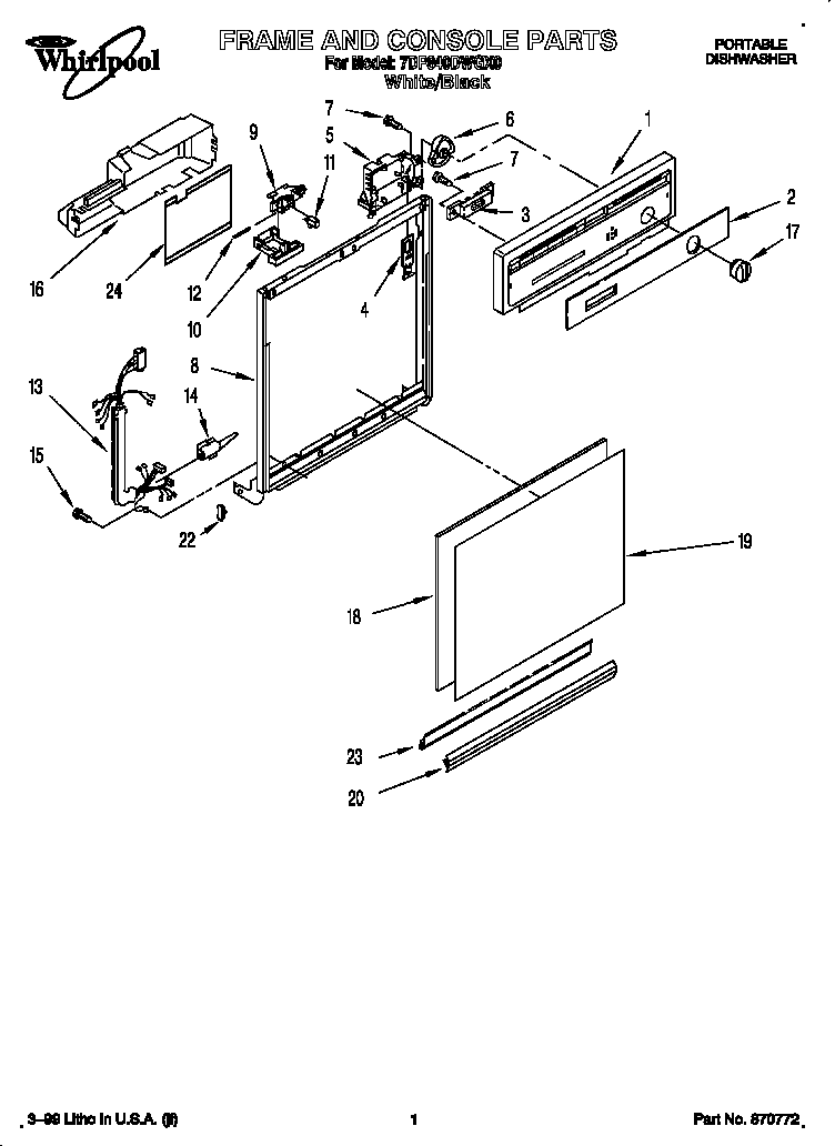 Frame and console