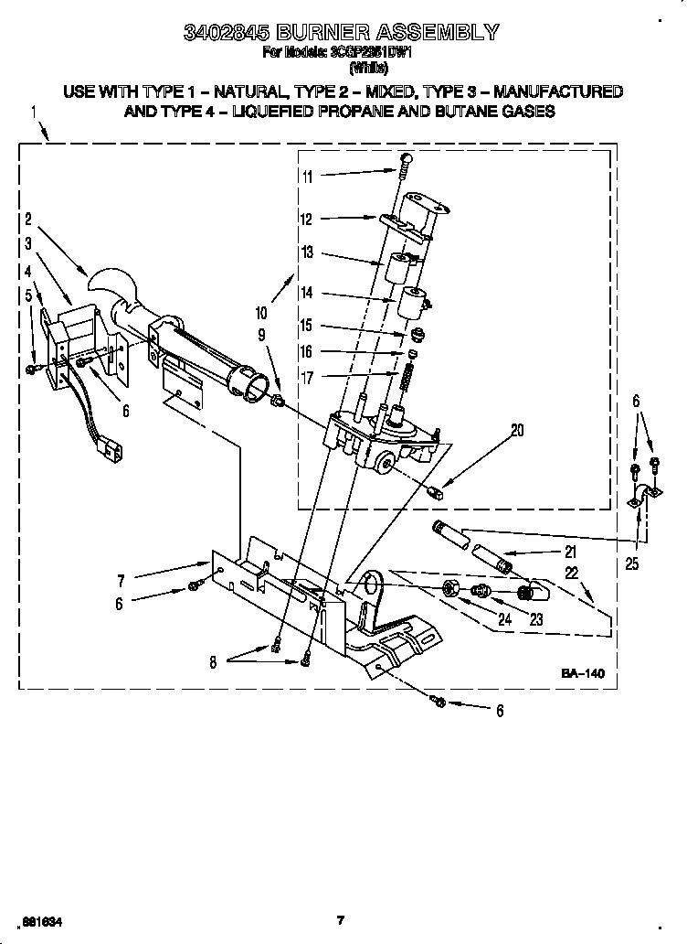 3402845 burner assembly