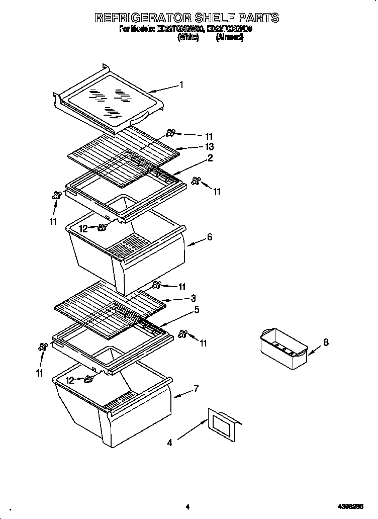 Refrigerator shelves