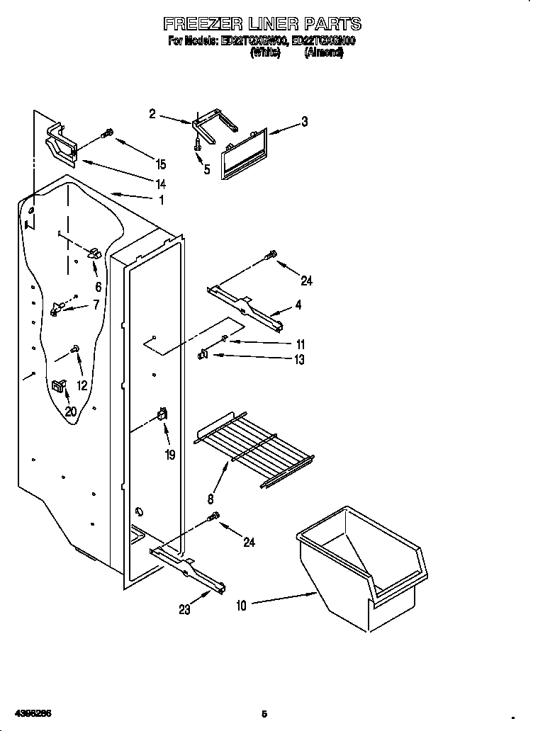 Freezer liner