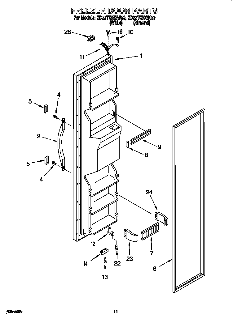 Freezer door