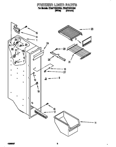 Freezer liner