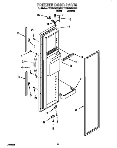 Freezer door