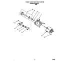 Roper RUD1000HB0 pump and motor parts diagram