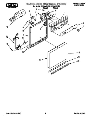 Frame and console