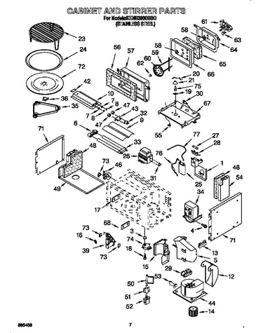 Cabinet and stirrer