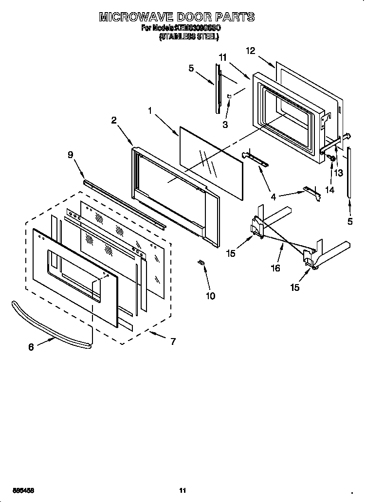 MICROWAVE DOOR