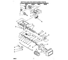 KitchenAid KSRS25QGWH02 motor and ice container diagram