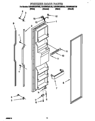Freezer door