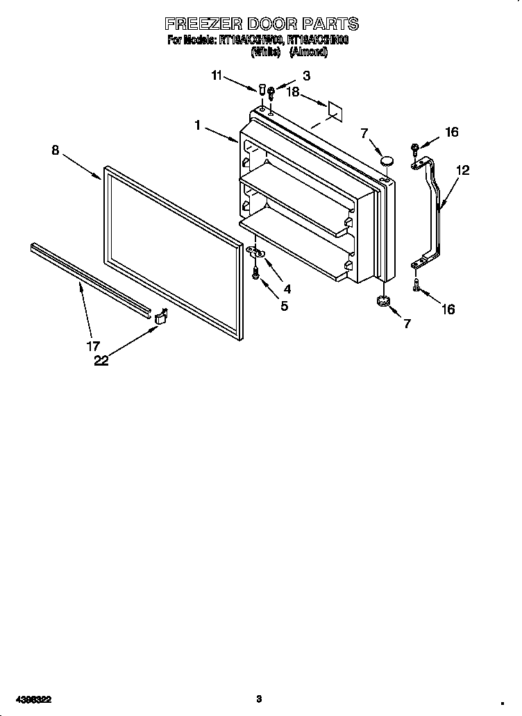Freezer door