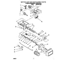 KitchenAid KSRB25QGSS01 motor and ice container diagram