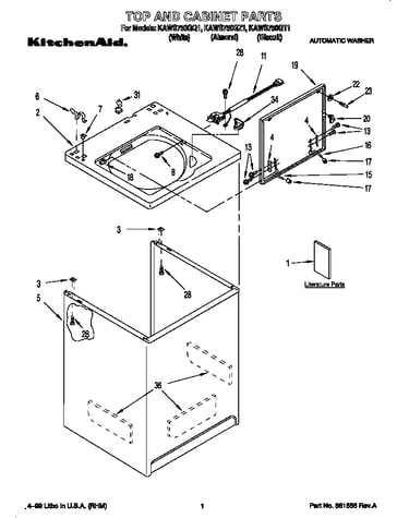 Top and cabinet