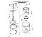 Whirlpool LSR7233HZ0 agitator, basket and tub diagram